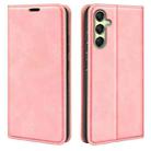For Samsung Galaxy A16 Retro-skin Magnetic Suction Leather Phone Case(Pink) - 1