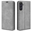 For Samsung Galaxy A26 Retro-skin Magnetic Suction Leather Phone Case(Grey) - 1
