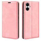 For Samsung Galaxy A06 5G Retro-skin Magnetic Suction Leather Phone Case(Pink) - 1