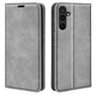 For Samsung Galaxy M16 / F16 Retro-skin Magnetic Suction Leather Phone Case(Grey) - 1