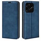 For Realme Narzo N53 Retro-skin Magnetic Suction Leather Phone Case(Dark Blue) - 1