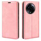 For Realme 11X Retro-skin Magnetic Suction Leather Phone Case(Pink) - 1