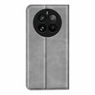 For Realme 12 Pro+ Retro-skin Magnetic Suction Leather Phone Case(Grey) - 3