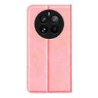 For Realme 12 Pro+ Retro-skin Magnetic Suction Leather Phone Case(Pink) - 3