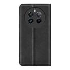 For Realme 12+ 5G Retro-skin Magnetic Suction Leather Phone Case(Black) - 3