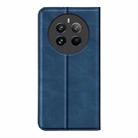 For Realme 12+ 5G Retro-skin Magnetic Suction Leather Phone Case(Dark Blue) - 3