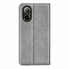 For Realme C67 4G Retro-skin Magnetic Suction Leather Phone Case(Grey) - 3