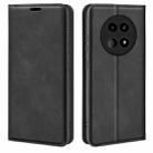 For Realme 12 5G Retro-skin Magnetic Suction Leather Phone Case(Black) - 1