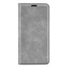 For Realme 12 5G Retro-skin Magnetic Suction Leather Phone Case(Grey) - 2