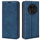 For Realme 12 5G Retro-skin Magnetic Suction Leather Phone Case(Dark Blue) - 1