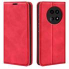 For Realme 12 5G Retro-skin Magnetic Suction Leather Phone Case(Red) - 1