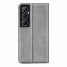 For Realme C65 4G Retro-skin Magnetic Suction Leather Phone Case(Grey) - 3