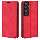 For Realme C65 4G Retro-skin Magnetic Suction Leather Phone Case(Red) - 1