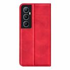 For Realme C65 4G Retro-skin Magnetic Suction Leather Phone Case(Red) - 3