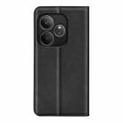 For Realme GT 6 5G Retro-skin Magnetic Suction Leather Phone Case(Black) - 3