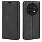 For Realme 13+ 5G Retro-skin Magnetic Suction Leather Phone Case(Black) - 1