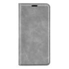 For Realme 13+ 5G Retro-skin Magnetic Suction Leather Phone Case(Grey) - 2