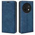 For Realme 13+ 5G Retro-skin Magnetic Suction Leather Phone Case(Dark Blue) - 1