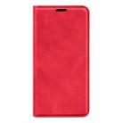 For Realme 13+ 5G Retro-skin Magnetic Suction Leather Phone Case(Red) - 2