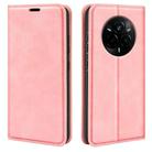 For Realme 14 Pro+ Retro-skin Magnetic Suction Leather Phone Case(Pink) - 1