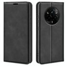 For Realme 14 Pro 5G Retro-skin Magnetic Suction Leather Phone Case(Black) - 1