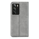 For Realme C75 Retro-skin Magnetic Suction Leather Phone Case(Grey) - 3