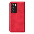 For Realme C75 Retro-skin Magnetic Suction Leather Phone Case(Red) - 3