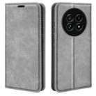 For Realme 13 Pro 5G Retro-skin Magnetic Suction Leather Phone Case(Grey) - 1