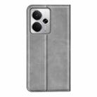 For Realme 14 5G Retro-skin Magnetic Suction Leather Phone Case(Grey) - 3
