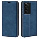 For Realme C71 4G Retro-skin Magnetic Suction Leather Phone Case(Dark Blue) - 1