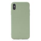 Frosted Solid Color TPU Protective Case for iPhone XR(Pea Green) - 1