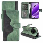 For Realme 11X Stitching Horizontal Flip Leather Phone Case(Green) - 1