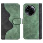 For Realme 11X Stitching Horizontal Flip Leather Phone Case(Green) - 2