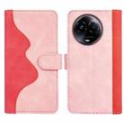 For Realme 11X Stitching Horizontal Flip Leather Phone Case(Red) - 2