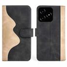 For Realme Narzo N53 / C53 Stitching Horizontal Flip Leather Phone Case(Black) - 2