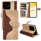 For Realme Narzo N53 / C53 Stitching Horizontal Flip Leather Phone Case(Yellow) - 1