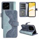 For Realme Narzo N53 / C53 Stitching Horizontal Flip Leather Phone Case(Blue) - 1