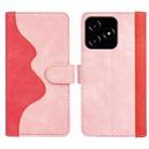 For Realme Narzo N53 / C53 Stitching Horizontal Flip Leather Phone Case(Red) - 2