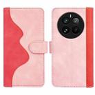 For Realme 12 Pro+ Stitching Horizontal Flip Leather Phone Case(Red) - 2