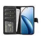 For Realme 12+ 5G Stitching Horizontal Flip Leather Phone Case(Black) - 3