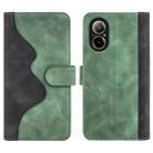 For Realme C67 4G Stitching Horizontal Flip Leather Phone Case(Green) - 2