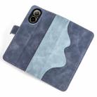 For Realme C67 4G Stitching Horizontal Flip Leather Phone Case(Blue) - 3