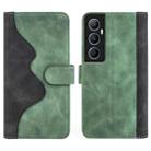 For Realme C65 4G Stitching Horizontal Flip Leather Phone Case(Green) - 2