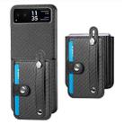 For Motorola Razr 40 Wristband Kickstand Card Wallet Back Cover Phone Case(Black) - 1