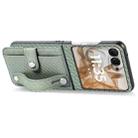 For Motorola Razr 50 Wristband Kickstand Card Wallet Back Cover Phone Case(Green) - 3