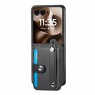 For Motorola Razr 60 Ultra Wristband Kickstand Card Wallet Back Cover Phone Case(Black) - 2