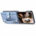 For Motorola Razr 60 Ultra Wristband Kickstand Card Wallet Back Cover Phone Case(Blue) - 3