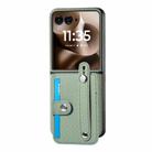 For Motorola Razr 60 Ultra Wristband Kickstand Card Wallet Back Cover Phone Case(Green) - 2