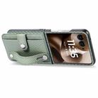 For Motorola Razr 60 Ultra Wristband Kickstand Card Wallet Back Cover Phone Case(Green) - 3
