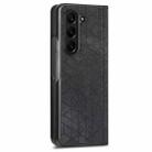 For Samsung Galaxy Z Fold6 Geometric Leather Back Cover Phone Case(Black) - 2